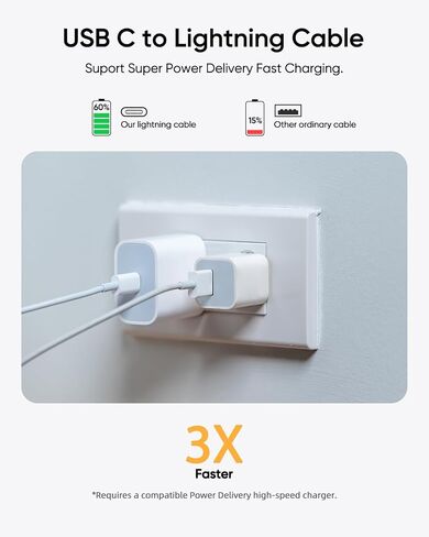 شاحن iPhone سريع الشحن، كابل USB C إلى Lightning [معتمد من Apple MFi] 5 حزم كابل لايتنينج طويل بطول 6 أقدام لشحن iPhone سريع سلك شاحن iPhone لـ iPhone 14 13 12 11 Pro Max XR XS X 8 7 6 Plus SE، iPad in Saudi Arabia