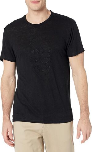 John Varvatos Men's Embellished Skull Tee, Black, XS in Saudi Arabia