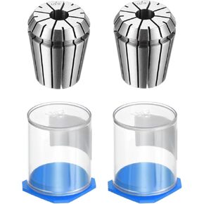 uxcell 2pcs ER32 Spring Collet 10mm Chuck 0.008 High Precision 65Mn Spring Steel for CNC Milling Lathe Tool Engraving Machine