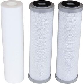Compatible APEC Filter-Set Bottom 3 Filters for Model ROES-50, ROES-75, RO-45, RO-90, RO-PH90, RO-PERM, RO-Pump, RO-Hi, WFS-1000, ROES-UV75, ROES-PH75, ROES-PHUV75, ROES-UV75-SS, 1 Sediment, 2 Carbon