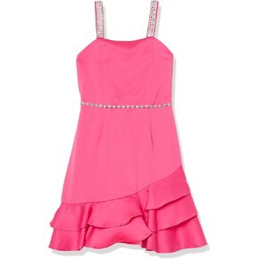 Speechless Girls' Sleeveless Bridal Satin Fit and Flare Party Dress