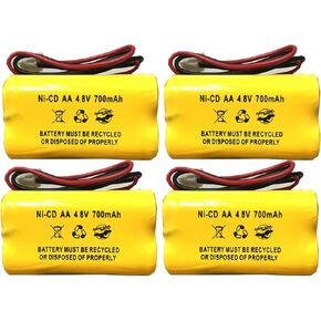 Battery Hawk (4 Pack) Ni-CD Unitech AA500MAH BL93NC487 DAA700MAH4.8V BST 4.8v 700mAh D-AA500mAh AA600mAh ELB-B006