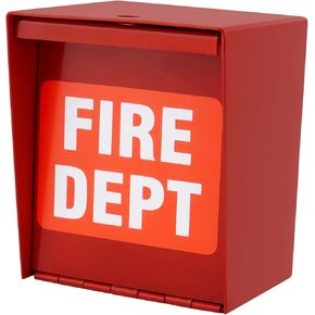 Fire Department Box With Lock Hole Red Heavy Duty Stell