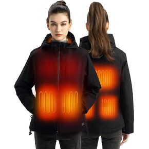 Neveland Women’s Heated Jacket with Battery Pack - Soft Shell, Detachable Hood, Overheat Protection