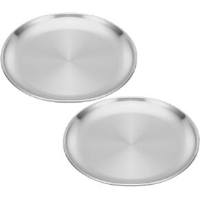 PATIKIL 5.5" Dia. Incense Burner Plate, 2 Pack Coil Incense Holder Alloy Ash Catcher Fireproof Incense Cone Pad Tray for Yoga Spa Room Office, Silver Tone