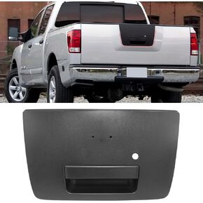 Jaronx Compatible with Nissan Titan Tailgate Handle 2004-2012, Rear Liftgate Handle Bezel with Key Lock Hole Rear Gate Latch Handle Replacement 906067S200 for Titan Tailgate Handle Latch