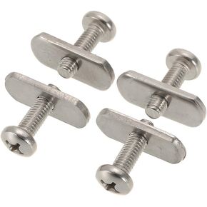 Lixada 4 Stainless Steel Kayak Rail/Track Screws & Track Nuts Hardware Gear Mounting Replacement Kit for Kayaks Canoes Boats Rails