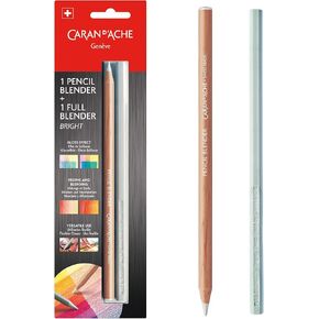 Caran d'Ache Full Blender Bright and Blender Pencil Pack, Oil Wax Medium,(902.301)