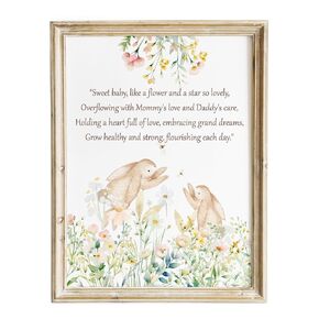 Bunny Nursery Room Decor Watercolor Prints Animal - Gift Wall Art for Baby Girl Boy kids Gift 11X14 Unframed
