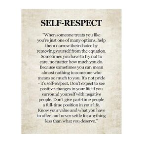 Self-respect; Know Your Value- Motivation Wall Art Decor, Inspirational Distressed Print, Ideal Wall Decor For Home Decor, Office Decor & School Decor, Unframed- 8x10"