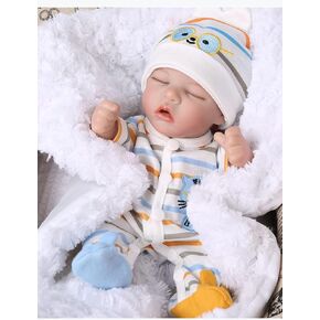 20-Inch Lifelike Reborn Baby Dolls - Sweet Smile Real Life Realistic-Newborn Soft Body Realistic Newborn Baby Dolls Sleeping Baby Girl-Best Gift for Kids Age 3+