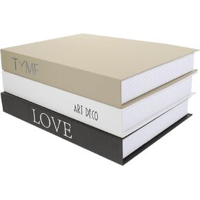 Cabilock 3pcs Faux Books for Decoration, Modern Fashion Decorative Books Set for Hardcover Home Decor, Decorative Books for Coffee Table,Living Room,Entryway,Bookshelf.