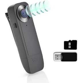 Mini Camera, 32GB Memory Card Ture 1080P Spy Nanny Body Camera with Photo and Video Record, Portable Pocket Hidden BodyCam with Night Vision 1000mAh in Saudi Arabia