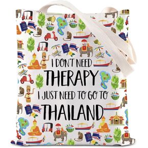 KUIYAI Thailand Tote Bag Thailand Vacation Gift Thailand Souvenir Gift Thailand Lovers Gift Travel Gift Weekend Trip Gift