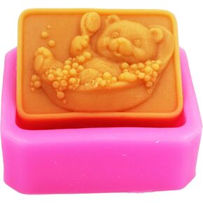 Bathing Bear Soap Mold Silicone Soap Mold Craft Molds DIY Handmade soap molds