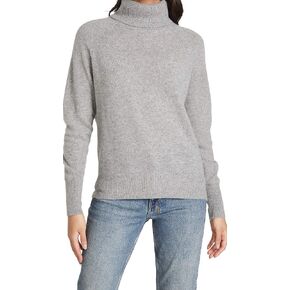 White + Warren Women's Ribbed Trim Cashmere Turtleneck