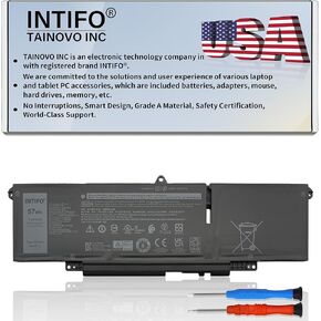 57Wh 66DWX Laptop Battery Compatible with Dell Latitude 7340 7350 7440 7450 7640 7650 Series Notebook 00HYH8 0HYH8 086D0Y 86D0Y 0CTJJ6 CTJJ6 0JNYT4 JNYT4 WW8N8 0047T0 047T0 0V0W55 V0W55 FH97R in Kuwait