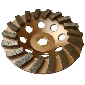 4.5" Diamond Grinding Wheels for Concrete or Masonry, 18 Turbo Segments, #30/40 Grit, Medium Bond, 7/8"-5/8" Arbor