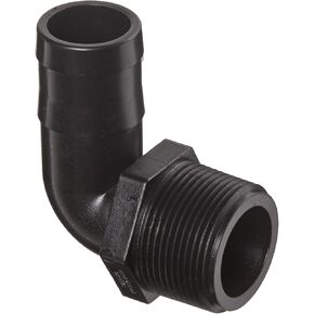 3 Set Model HB125-90 Product Polypropylene Hose Fitting, 90 Degree Elbow, 1-1/4" NPT Male x 1-1/4" Barbed