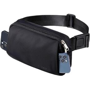 WATERFLY Crossbody Belt Fanny Pack: Sports Walking Waist Bag Runner Belt Bum Bag Hip Fannie Pack Phanny Fannypack Woman Man for Hiking Jogging Running