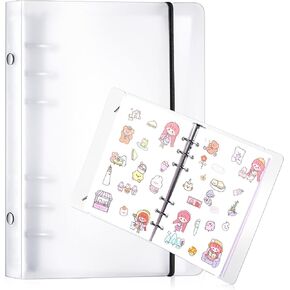 Spakon Sticker Collecting Album Sheets Reusable Book Sticker Collection Accessories for Collection Back to School Gifts, A6/A5(2 Pieces,A5)