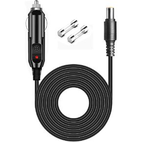 Car Charging Cable Compatible with BLUETTI AC180 / AC60 / B80 Portable Power Station Solar Generator Battery Backup 12V to 24V Cigarette Lighter Plug 6.6 Ft UL Certified Auto DC Power Cord