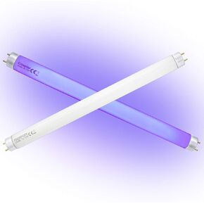 COOSPIDER 2-Pack T8 F10 U/V BL 10W Replacement Light Bulb CFL Fluorescent Straight Tube 13 Inch
