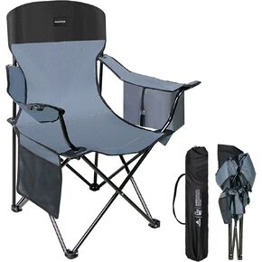 Portable Folding Camping Chair,Portable Chairs Foldable for Sports,Ideal for Camping/Hiking/Beach /Picnics/Fishing/ Backyard etc,Folding Chair with Side Pocket,Cup Holder,Wine Glass Holder & Carry Bag
