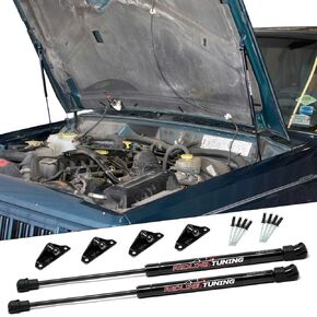 Redline Tuning 21-20001-02 Hood QuickLIFT PLUS System Compatible with Jeep Cherokee 1986-2001 (All Black Components)