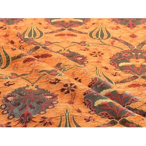 Floral Tulip Bohemian Boho Tapestry Ottoman Turkish Navajo Moroccan Oriental Ethnic Upholstery Fabric by The Yard Meter (2 Yards (55" x 72"))