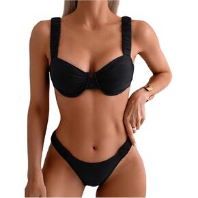 SOLY HUX Bikini Sets for Women Underwire Swimsuit Two Piece Bathing Suits