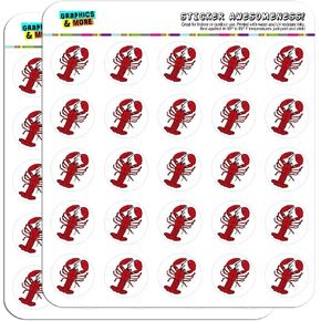 Lobster 1" Planner Calendar Scrapbooking Crafting Stickers - Clear