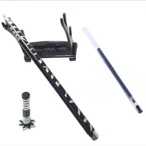 A 20cm/ 8-inch signature pen with a ballpoint pen refill and shelf is the best party supply gift, bookshelf collectible (black)