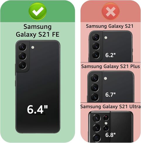 حافظة XcaseBar لهاتف Samsung Galaxy S21 FE 5G مع 【RFID Blocking】 حامل بطاقة الائتمان، حافظة هاتف من جلد البولي يوريثان قابلة للطي، غطاء واقٍ مقاوم للصدمات للنساء والرجال لهاتف Samsung S21FE، ذهبي وردي in Saudi Arabia