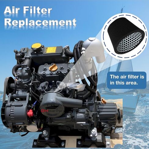 128270-12540 فلتر الهواء لمحركات Yanmar 2GM 2YM 3GM 3YM 128377-12530 in Saudi Arabia