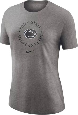 Nike Women's College Dri-FIT Cotton Crew T-Shirt (US, Alpha, X-Large, Regular, Regular, Grey, Penn State Nittany Lions) in Saudi Arabia