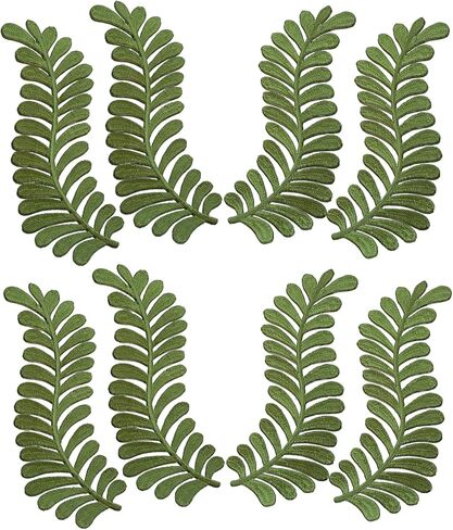 MSCFTFB 4 Pairs Leaves Iron on Patches,Decorative Ivy Embroidered Patch,Fabric Repair Patch for Clothes Jean Jacket Pant Vest Backpack Appliques Embellishments (Green) in Saudi Arabia