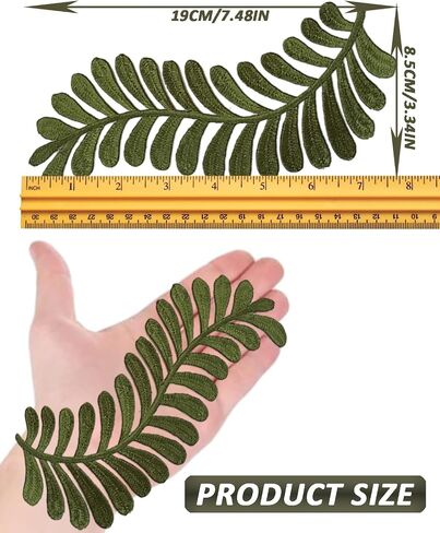 MSCFTFB 4 Pairs Leaves Iron on Patches,Decorative Ivy Embroidered Patch,Fabric Repair Patch for Clothes Jean Jacket Pant Vest Backpack Appliques Embellishments (Green) in Saudi Arabia