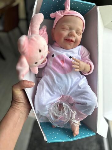20-Inch Lifelike Reborn Baby Dolls - Sweet Smile Real Life Realistic-Newborn Soft Body Realistic Newborn Baby Dolls Sleeping Baby Girl-Best Gift for Kids Age 3+ in Saudi Arabia
