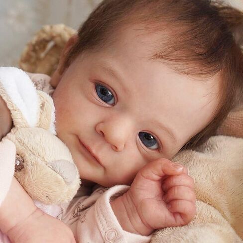 20-Inch Lifelike Reborn Baby Dolls - Sweet Smile Real Life Realistic-Newborn Soft Body Realistic Newborn Baby Dolls Sleeping Baby Girl-Best Gift for Kids Age 3+ in Kuwait