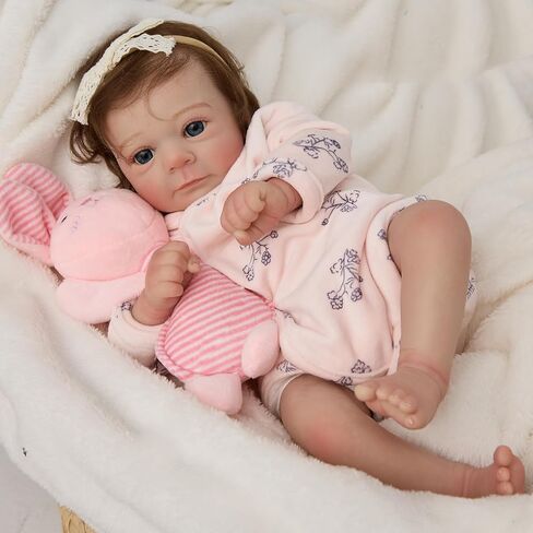 20-Inch Lifelike Reborn Baby Dolls - Sweet Smile Real Life Realistic-Newborn Soft Body Realistic Newborn Baby Dolls Sleeping Baby Girl-Best Gift for Kids Age 3+ in Kuwait