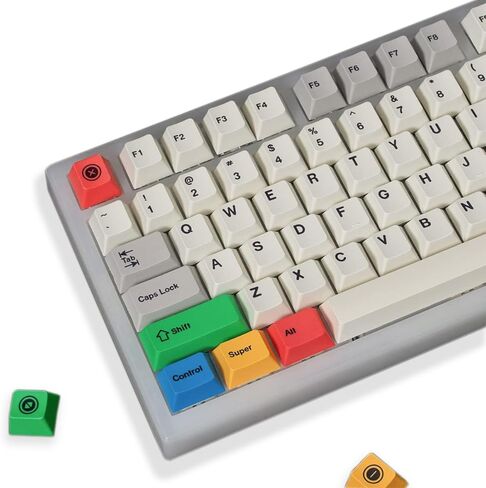 أغطية مفاتيح PBT - مجموعة أغطية مفاتيح باللون الرمادي والأبيض بنسبة 75 بالمائة من ملف تعريف الكرز 142 مفتاحًا طراز DYE-Sub البسيط مناسب للوحة مفاتيح الألعاب الميكانيكية 60/61/65/68/75/87 in Kuwait