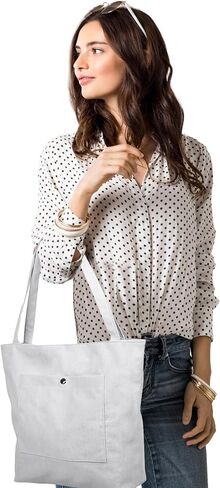 Corduroy Tote Bag for Women, Large Capacity, Adjustable Shoulder Strap, Main Zippered Pocket in Saudi Arabia