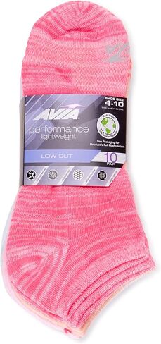 جوارب Avia النسائية خفيفة الوزن ذات قصة منخفضة (أبيض ساطع، مقاس الجورب 9-11؛ مقاس الحذاء 4-10) in Kuwait