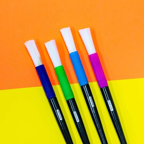 BAZIC Paint Brushes Set Round Nylon Bristle Brush, Jumbo Paintbrushes for Acrylic Oil Watercolor Gouache Art Painting, Gift for Kids (4/Pack), 1-Pack in Saudi Arabia