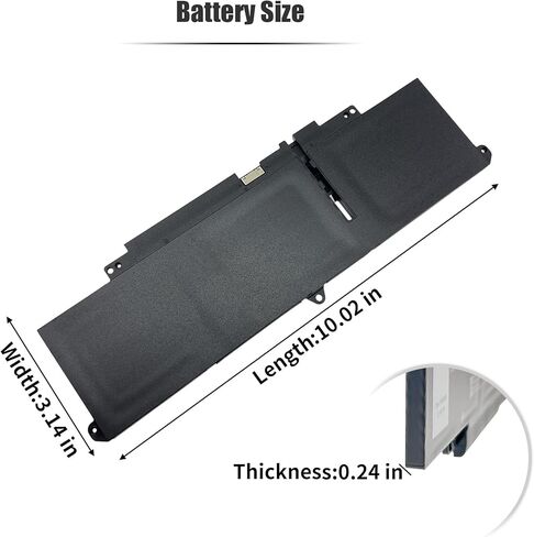 57Wh 66DWX Laptop Battery Compatible with Dell Latitude 7340 7350 7440 7450 7640 7650 Series Notebook 00HYH8 0HYH8 086D0Y 86D0Y 0CTJJ6 CTJJ6 0JNYT4 JNYT4 WW8N8 0047T0 047T0 0V0W55 V0W55 FH97R in Kuwait