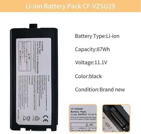 CF-VZSU29 Replacement Battery Compatible with Panasonic Toughbook CF-29 CF-30 CF-51 CF-52 Series CF-VZSU29 CF-VZSU29A CF-VZSU29ASU CF-VZSU29AU CF-VZSU29U in Saudi Arabia