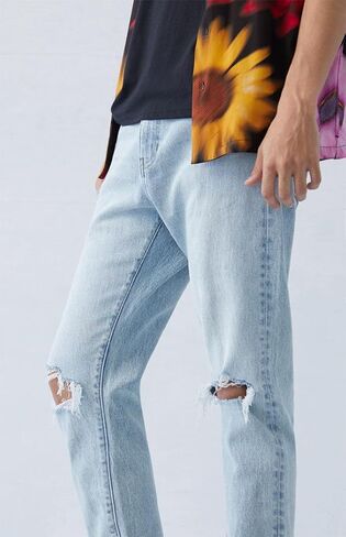 بنطال جينز رياضي نيلي مريح ومطاط للرجال من PacSun in Kuwait