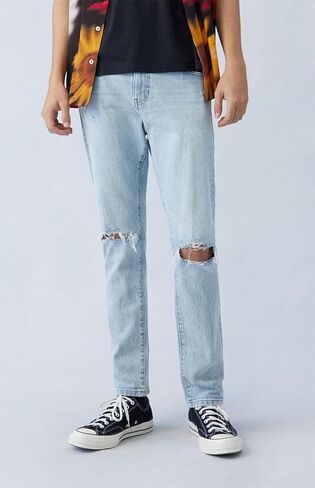 بنطال جينز رياضي نيلي مريح ومطاط للرجال من PacSun in Kuwait
