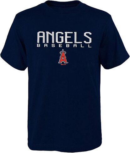 MLB Youth 8-20 Polyester Performance Primary Logo Pullover Sweatshirt Hoodie & T-Shirt 2 Pack Set (14-16, Los Angeles Angels) in Saudi Arabia